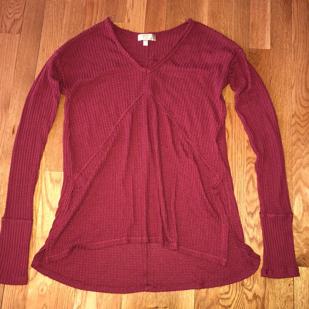 Dark red sweater